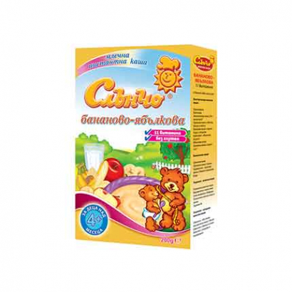 Каша Слънчо 200г Безглутенова банан и ябълка