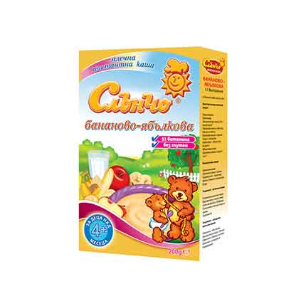 Каша Слънчо 200г Безглутенова банан и ябълка