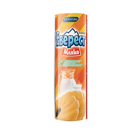 Бисквити Еверест 195г Мляко