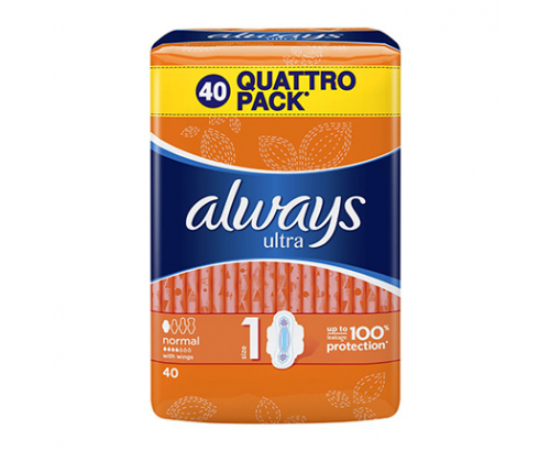 Дамски превръзки Олуейз Ултра Нормал Куатро Дамски превръзки Олуейз Ултра Нормал Куатро