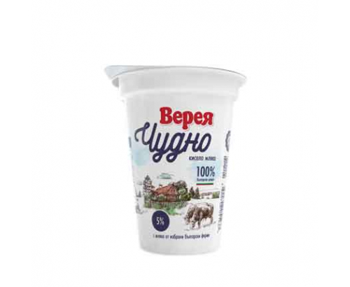 Кисело мляко Верея Чудно 5% 400г Кисело мляко Верея Чудно 5% 400г