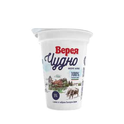 Кисело мляко Верея Чудно 5% 400г Кисело мляко Верея Чудно 5% 400г
