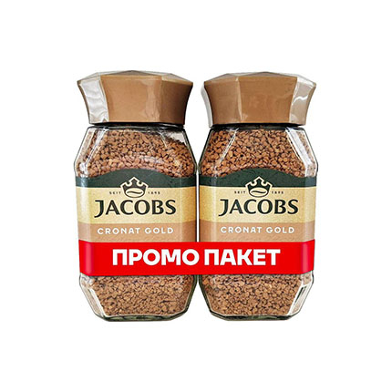 Разтворимо кафе Якобс 2х200г Голд Разтворимо кафе Якобс 2х200г Голд