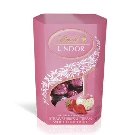 Шоколадови бонбони Линдт Корнет 200г Ягода