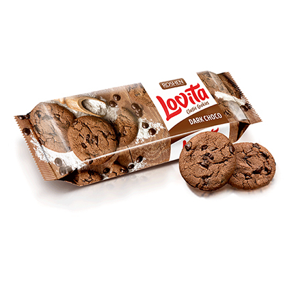 Бисквити Кукис Ловита Чоко 150г Черен Шоколад