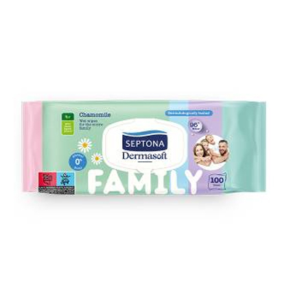 Мокри кърпи Септона Дермасофт 100бр Мокри кърпи Септона Дермасофт 100бр