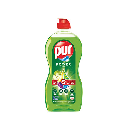 Препарат за съдове Пур 450мл Ябълка Препарат за съдове Пур 450мл Ябълка