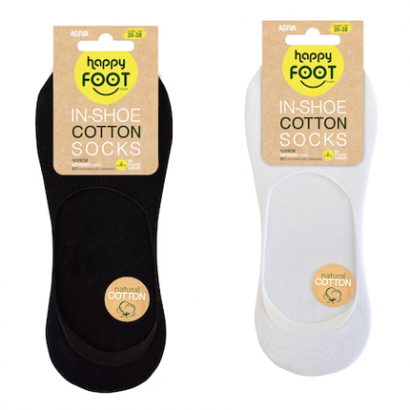 Терлици Фууттопия Ин Шое 2бр Бял и черен памук