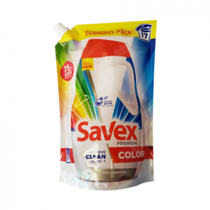 Гел за пране Савекс 765мл Колор пауч