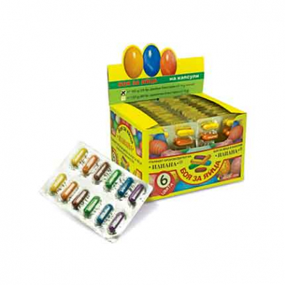 Боя за яйца Илиана 6+6 цвята капсули