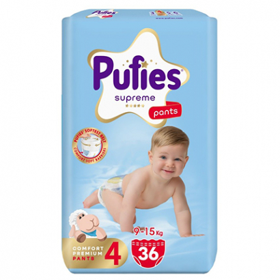 Бебешки гащички Пуфис Макси 36бр 9-15кг
