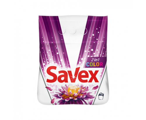 Прах за пране Савекс 1,8кг 2в1 За цветно Прах за пране Савекс 1,8кг 2в1 За цветно