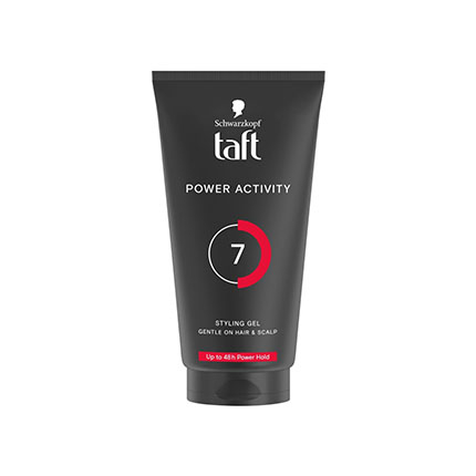 Гел за коса Тафт 150мл Черен Пауър Актив Ниво 5 Гел за коса Тафт 150мл Черен Пауър Актив Ниво 5