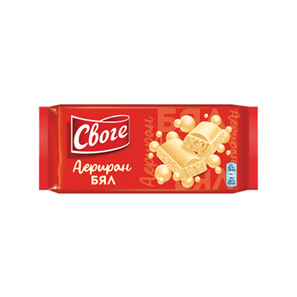 Аеро шоколад Своге 80г Бял