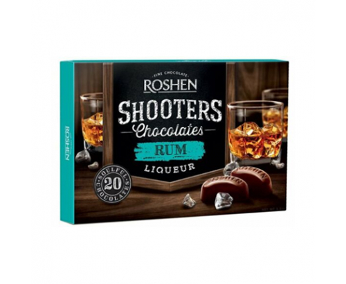 Шоколадови бонбони Рошен Шутърс 150г Ром ликьор Шоколадови бонбони Рошен Шутърс 150г Ром ликьор