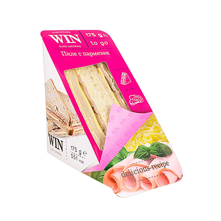 Сандвич Уин Делукс 175г С пиле и пармезан Сандвич Уин Делукс 175г С пиле и пармезан