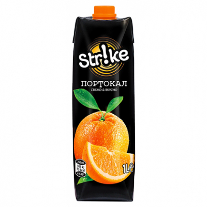 Плодова напитка Страйк 1л Портокал