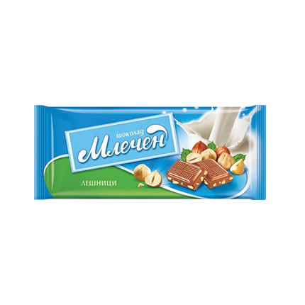 Шоколад Млечен 80г Лешници