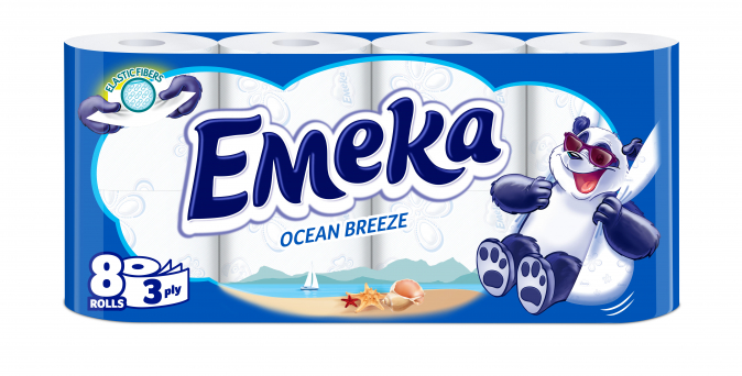 Тоалетна хартия Емека 8бр Брийз Тоалетна хартия Емека 8бр Брийз