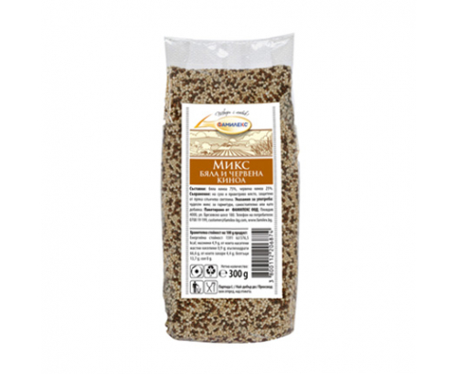 Микс бяла и червена киноа Фамилекс 300г Микс бяла и червена киноа Фамилекс 300г