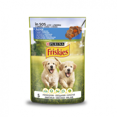 Храна за кучета Фрискас Джуниър 100г Пиле и морков