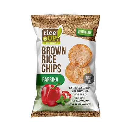 Чипс от кафяв пълнозърнест ориз Райс Ъп 60г Паприка