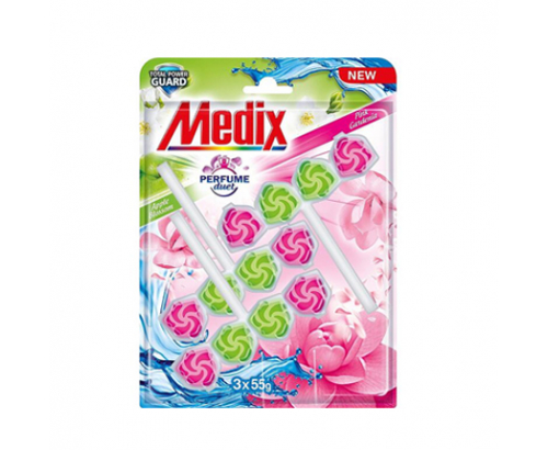 Ароматизатор за тоалетна Медикс 3бр Цвят от ябълка и розова градина