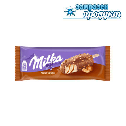Сладолед Милка 90мл Фъстъчено масло и карамел Сладолед Милка 90мл Фъстъчено масло и карамел