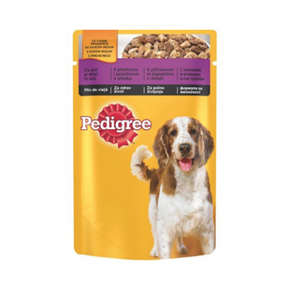 Храна за кучета Педигри 100г Пауч Пилешко и зеленчуци