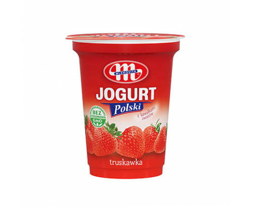 Йогурт Саяна 350мл Ягода с цели парченца Йогурт Саяна 350мл Ягода с цели парченца