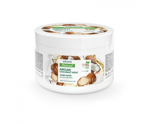 Маска за коса Арома Натурал 450мл Арган и кокосово мляко Маска за коса Арома Натурал 450мл Арган и кокосово мляко