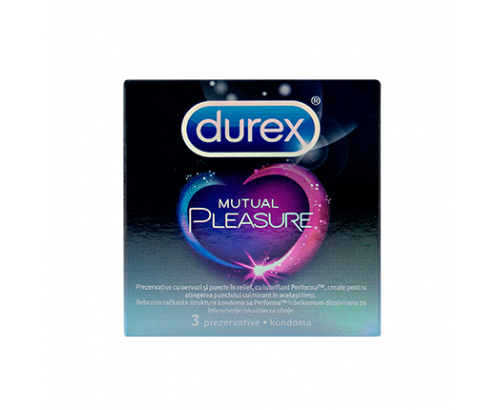 Презервативи Дюрекс 3бр Мютюал плежър Презервативи Дюрекс 3бр Мютюал плежър