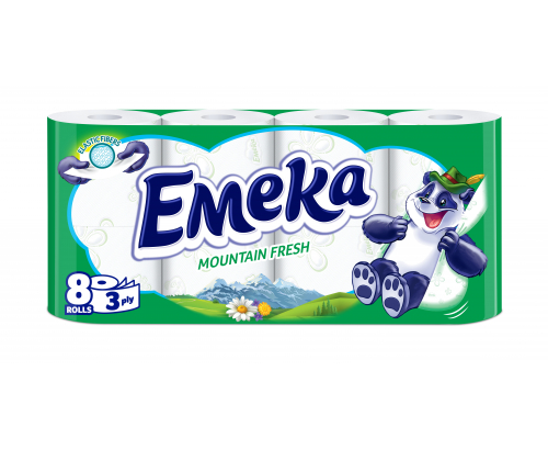 Тоалетна хартия Емека 8бр Маунтин фреш Тоалетна хартия Емека 8бр Маунтин фреш