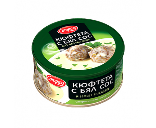 Кюфтета с бял сос Компас 300г Кюфтета с бял сос Компас 300г