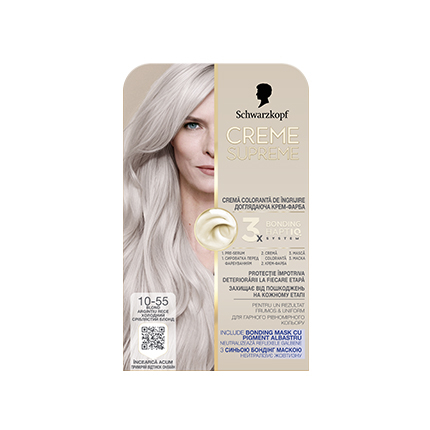 Боя за коса Крийм Сюприjм 10-55 Хладно сребърно сиво
