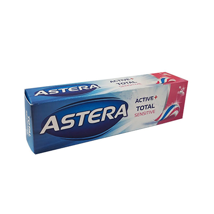 Паста за зъби Астера Актив + Тотал Сенситив 110г Паста за зъби Астера Актив + Тотал Сенситив 110г