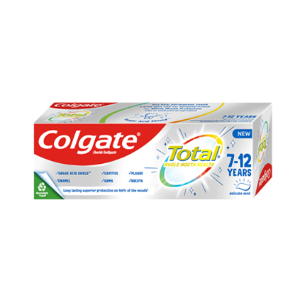 Паста за зъби Колгейт Тотал 50мл За деца 7-12г Паста за зъби Колгейт Тотал 50мл За деца 7-12г