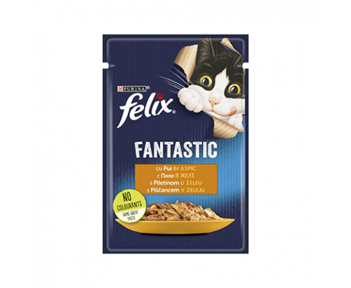 Храна за котки Феликс Фантастик 85г Пауч Пилешко Месо Храна за котки Феликс Фантастик 85г Пауч Пилешко Месо