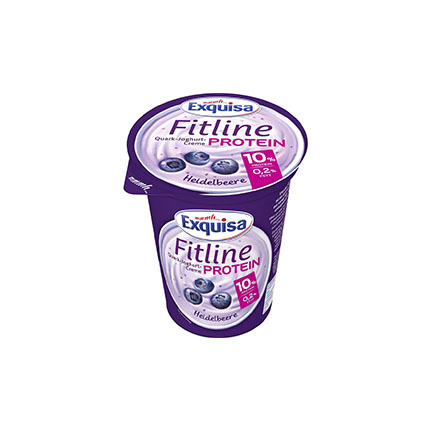 Йогурт Екскуиза Фитлайн 400г боровинка/Праскова