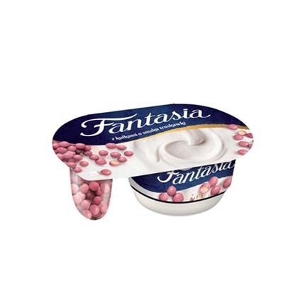 Млечен десерт Данон Фантазия 100г Ягодови топчета
