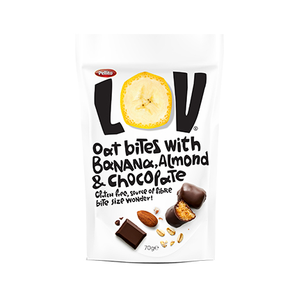 Овесени хапки Лов 70г Банан, бадем и шоколад