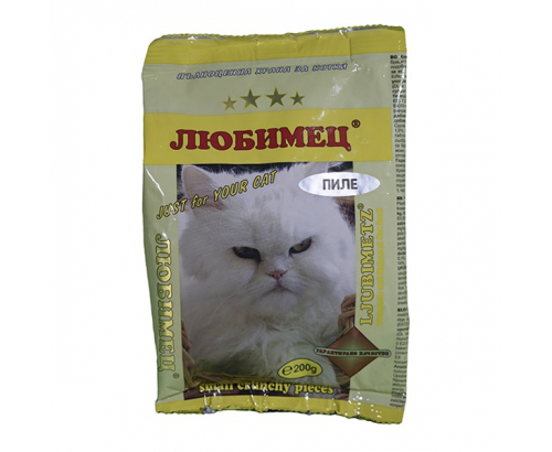 Храна за котки Любимец 200г Суха Пиле Храна за котки Любимец 200г Суха Пиле