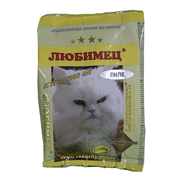 Храна за котки Любимец 200г Суха Пиле