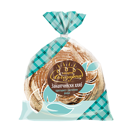 Хляб Занаятчийски Пекарана Лъчезарна  600г Едрозърнест с фибри