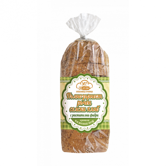 Хляб Стражица 650г Ръчен селски пълнозърнест с растителни фибри