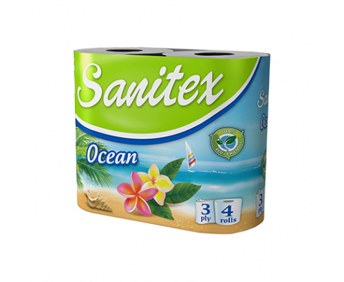 Тоалетна хартия Санитекс 4бр Океан Тоалетна хартия Санитекс 4бр Океан