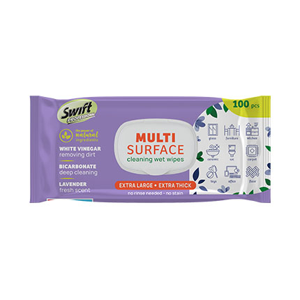 Влажни кърпи Суифт за различни повърхности 100бр Лавандула Влажни кърпи Суифт за различни повърхности 100бр Лавандула