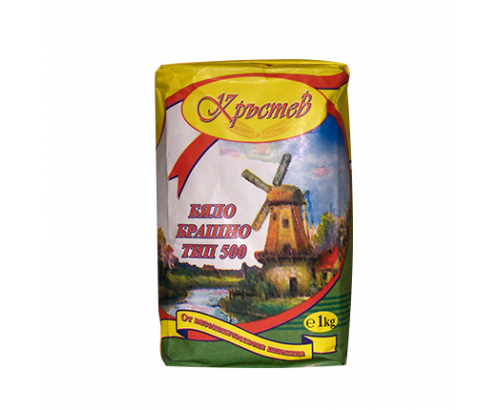 Брашно Кръстев Тип 500 1кг Брашно Кръстев Тип 500 1кг