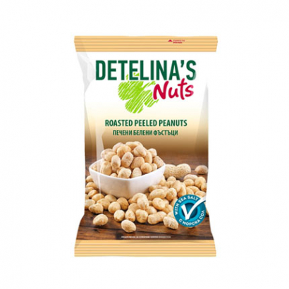 Печени белени фъстъци Детелина 350г С морска сол