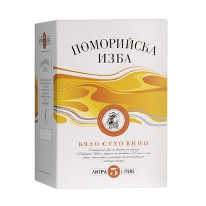 Вино Поморийска Изба 5л Трапезно Бяло